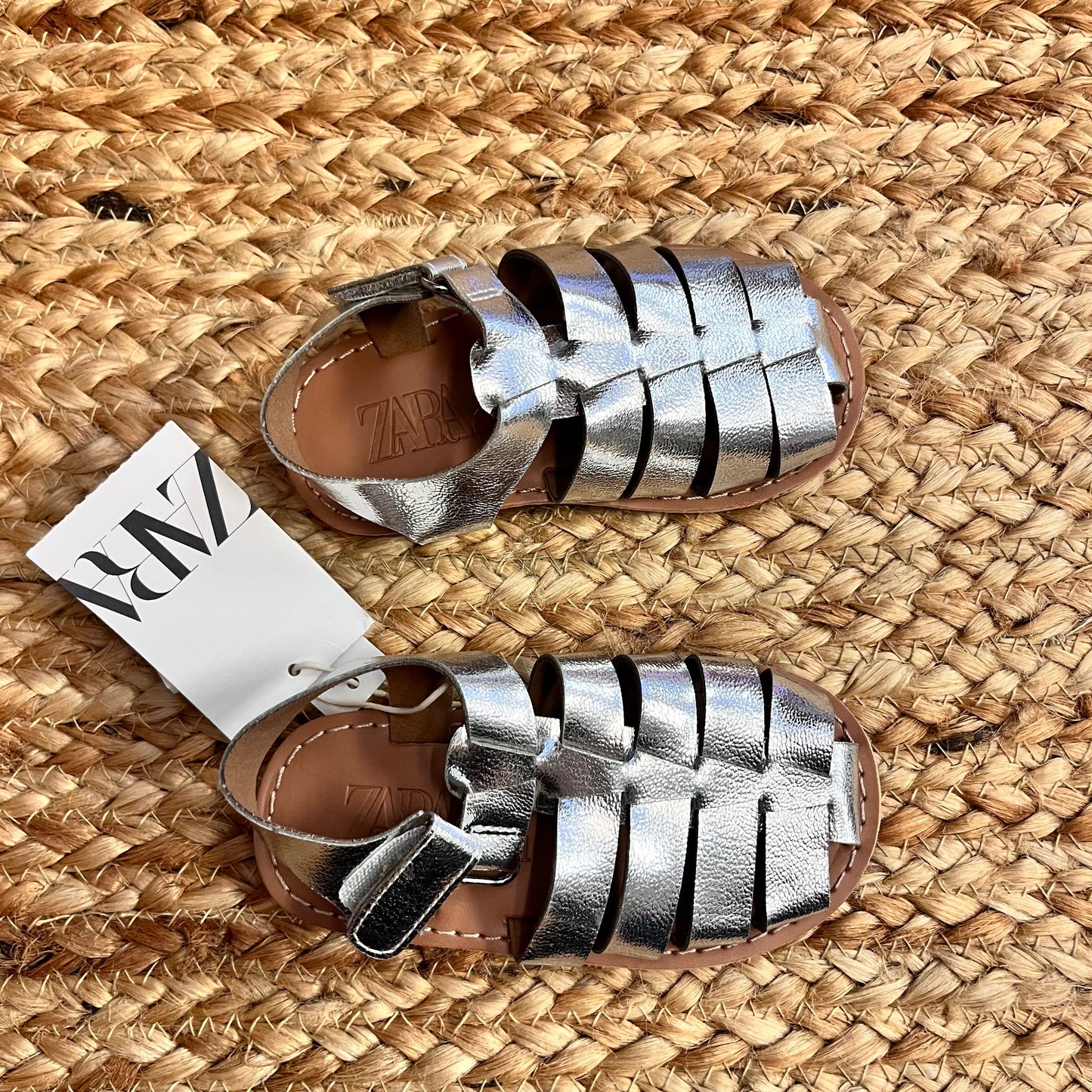 Metallic Silver Fisherman Sandals NEW!