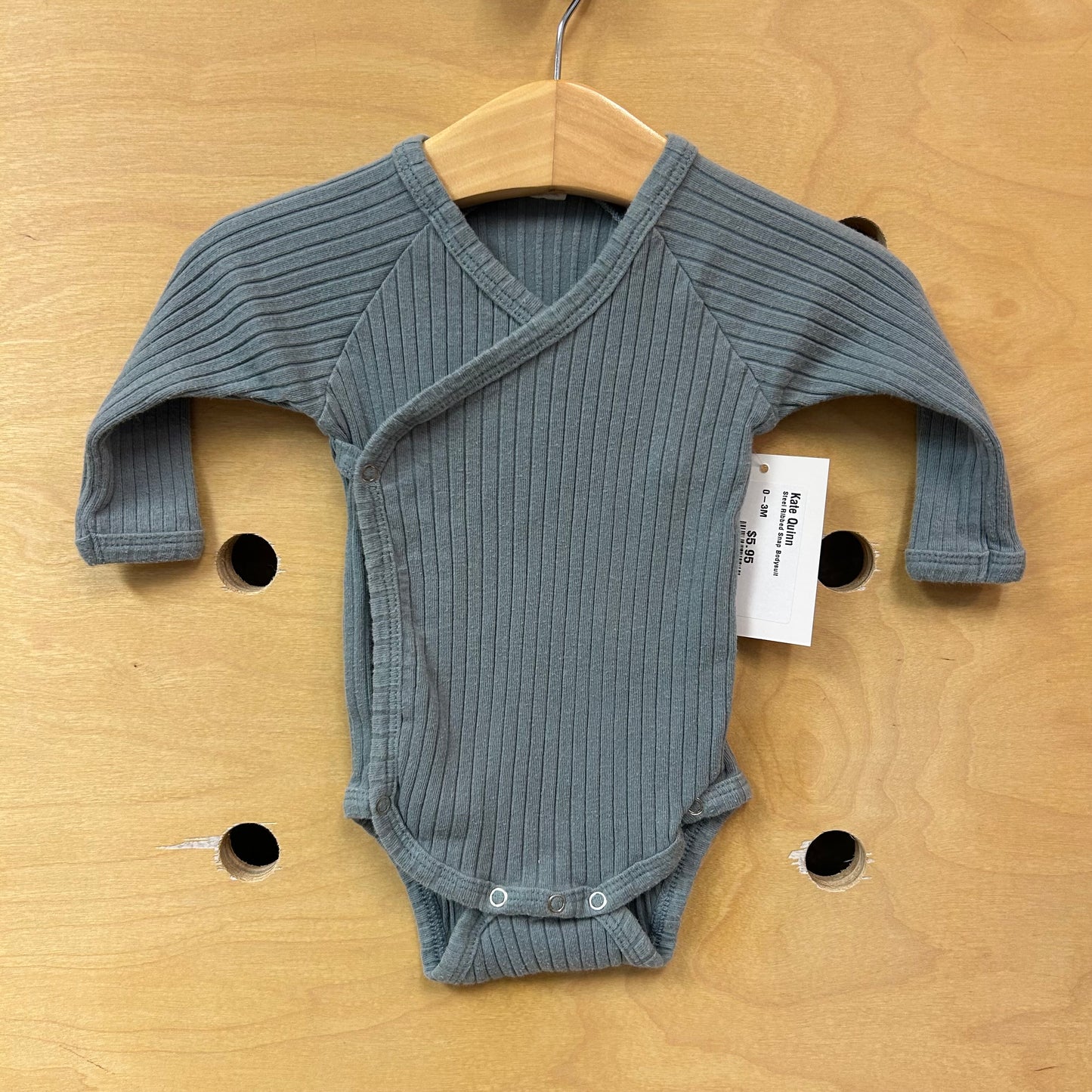 Steel Ribbed Snap Bodysuit