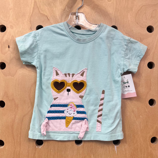 Aqua Ice Cream Kitty Tee