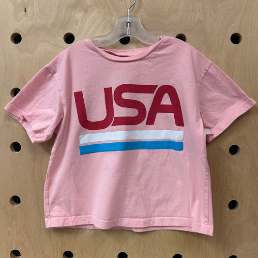 Pink USA Tee