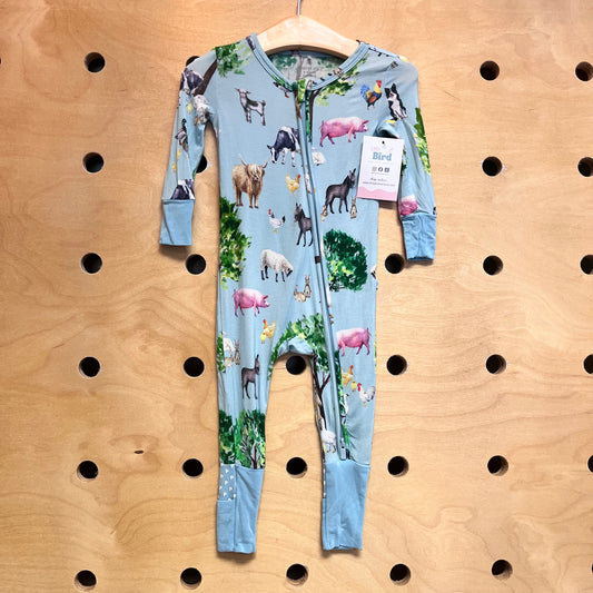 Blue Barnyard Bamboo Zippy