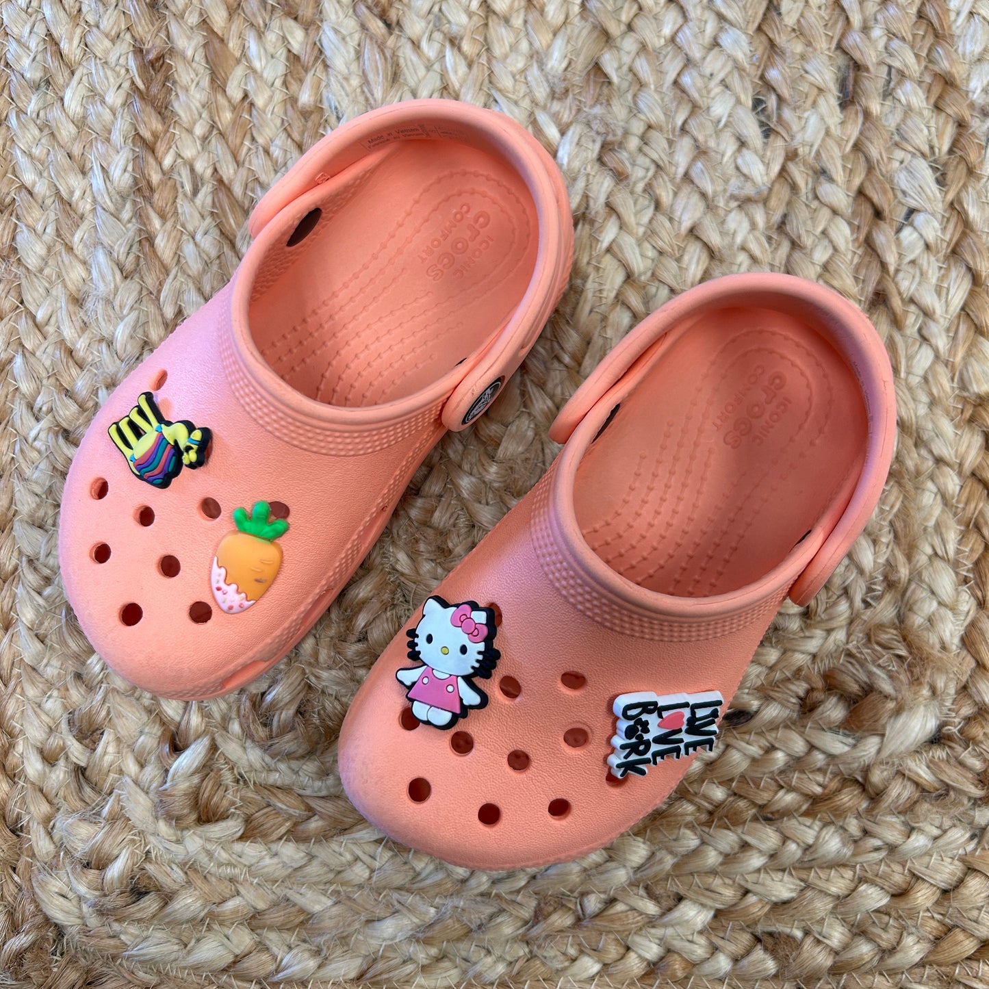Coral Clogs w/ Jibbitz