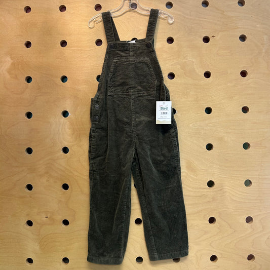 Dark Green Cord Overalls