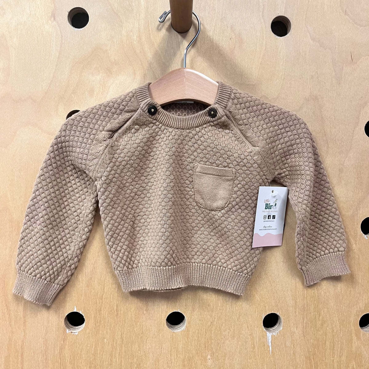 Organic Brown Circles Sweater