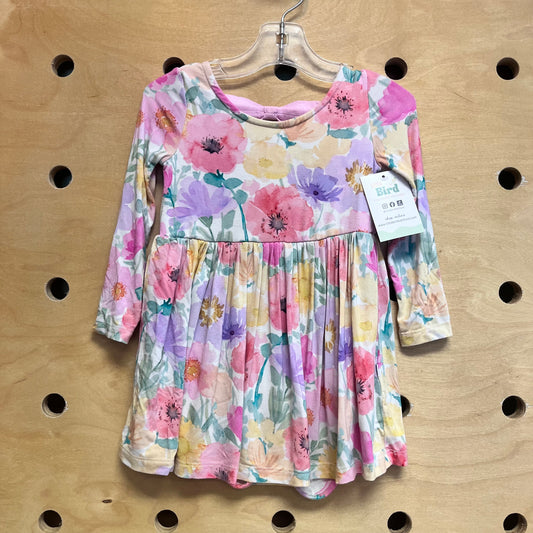 Multicolor Bamboo Flowers Dress