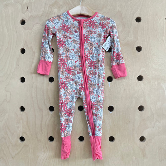 Pink Daisy Bamboo Zippy
