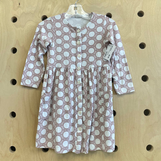 Red + White Bursts Bamboo Dress