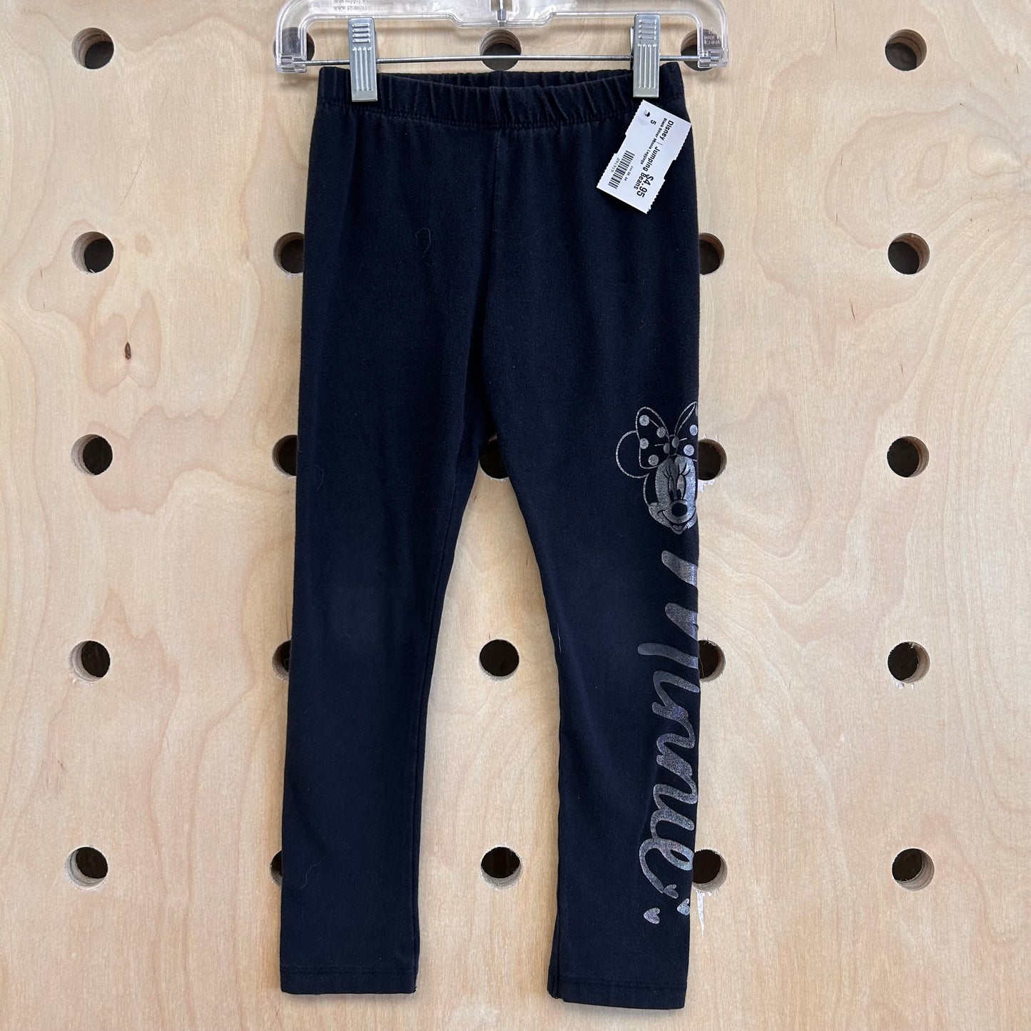 Black Silver Minnie Leggings