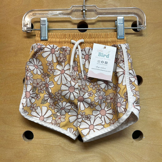 Yellow Floral Swim Shorts