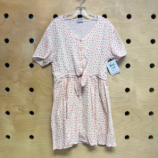 Yellow & Pink Floral Textured Dress