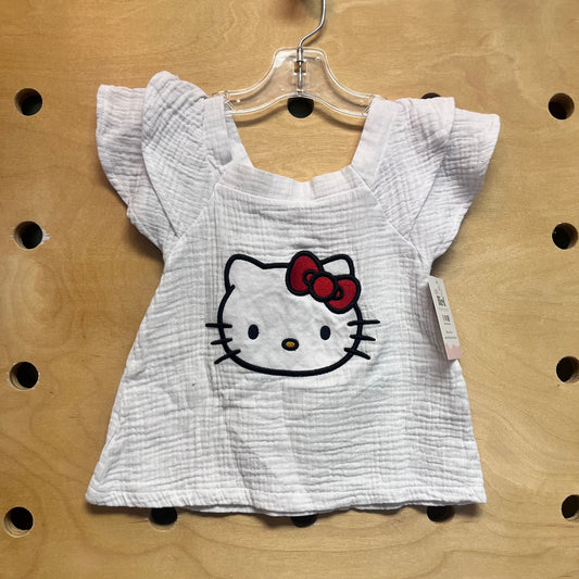 White Cotton Hello Kitty Tank