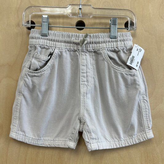 Beige Denim Shorts