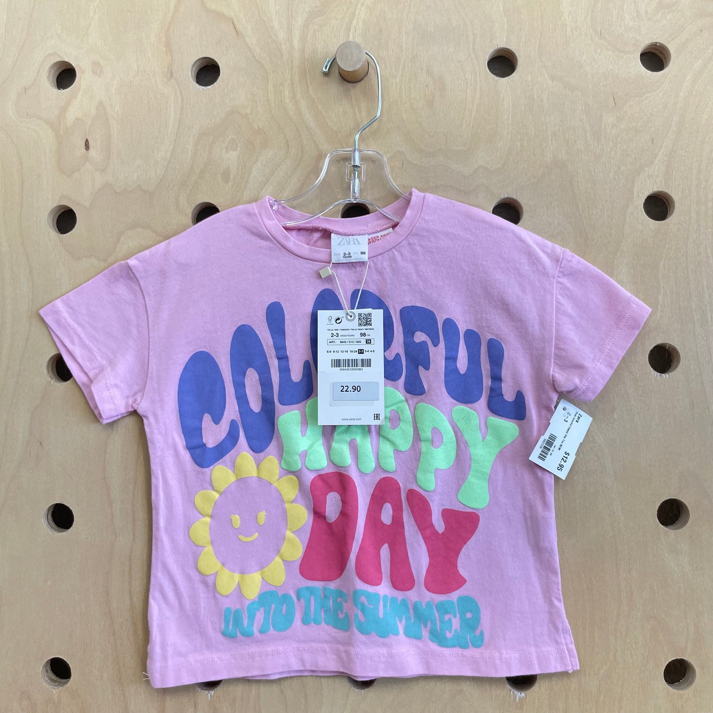 Pink Colorful Happy Day Tee NEW!