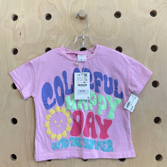 Pink Colorful Happy Day Tee NEW!