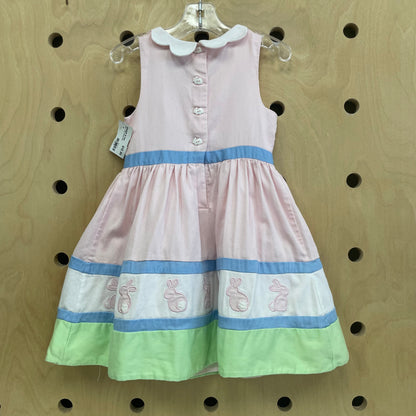 Pink + Blue Bunny Dress