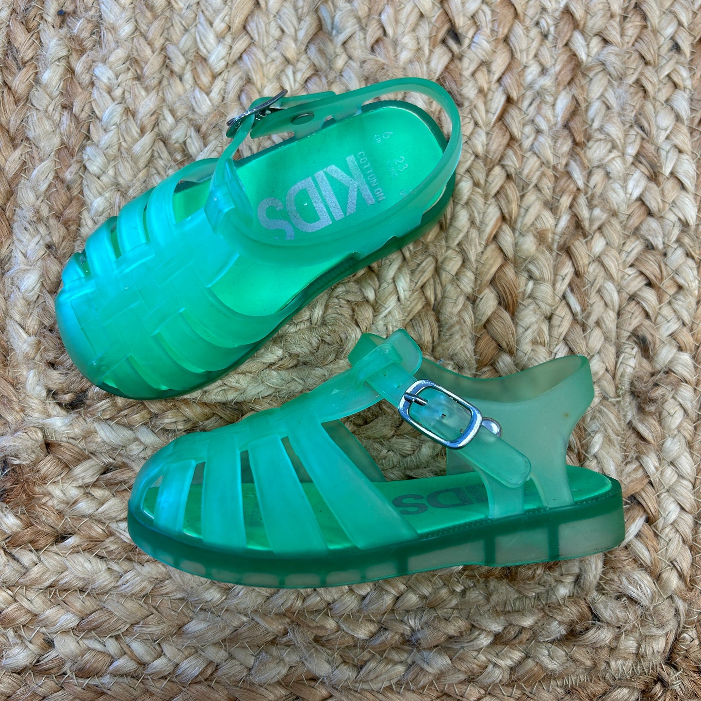 Green Jelly Sandals
