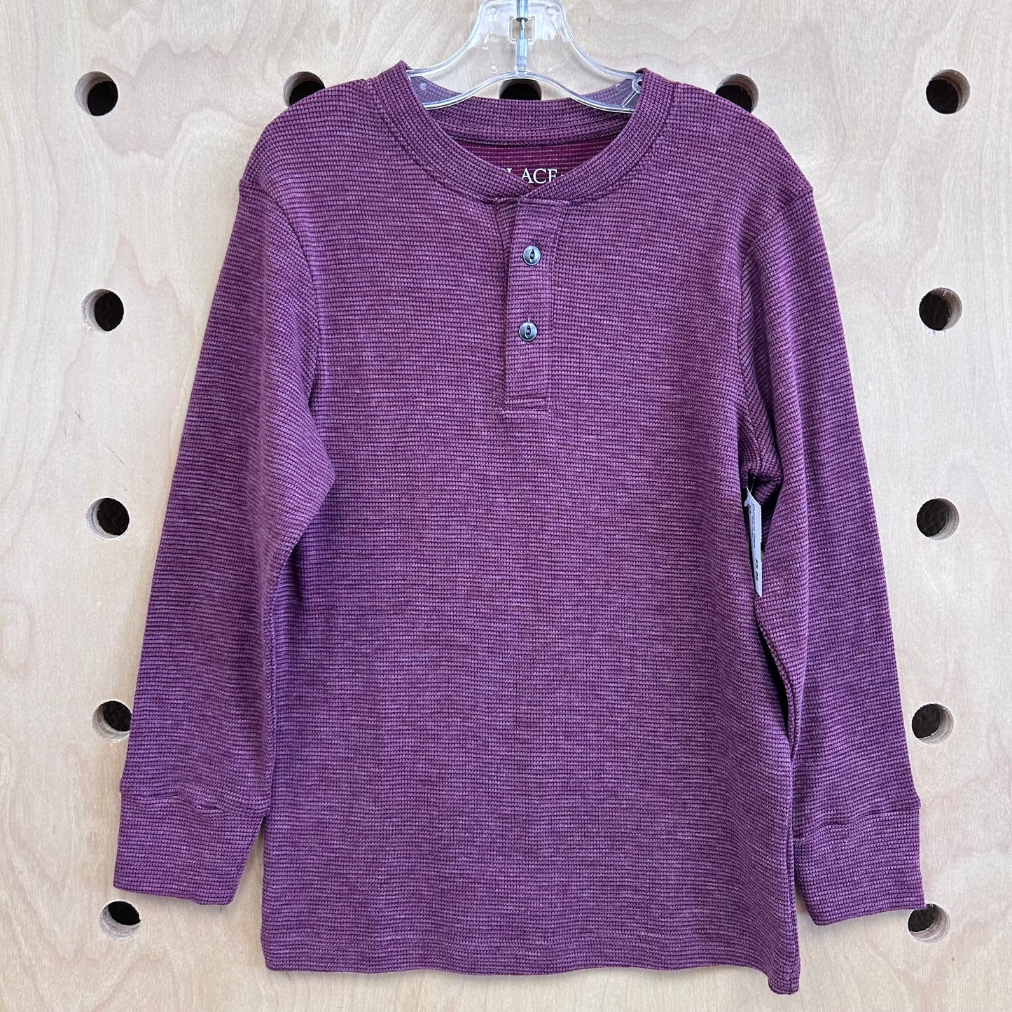 Maroon Waffle Henley