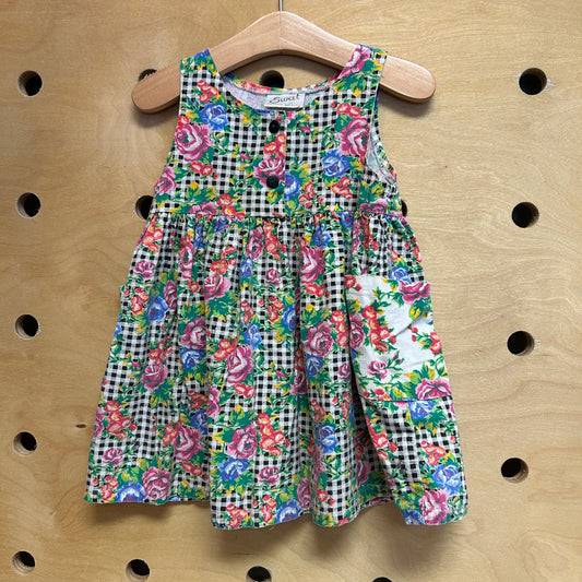 Swat Black Gingham Dress