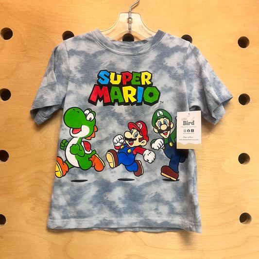 Blue Tie Dye Mario Tee