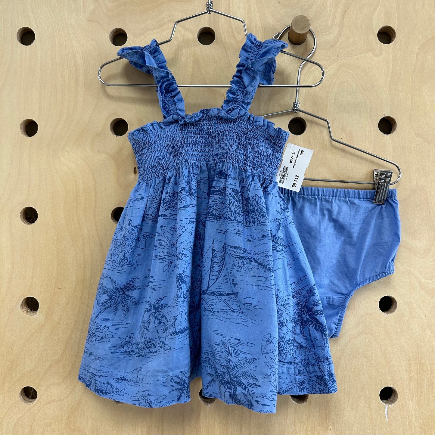 Blue Island Scene Dress