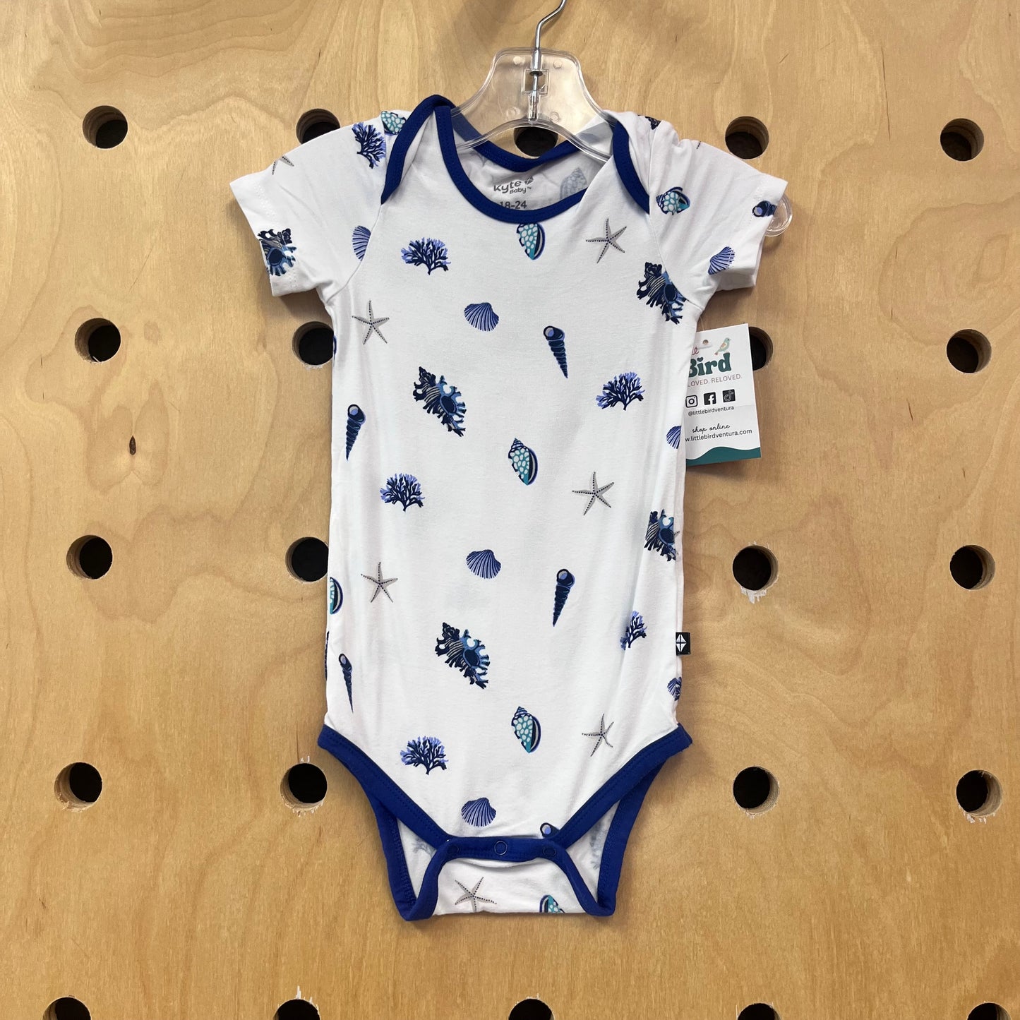 White Seashells Bamboo Bodysuit