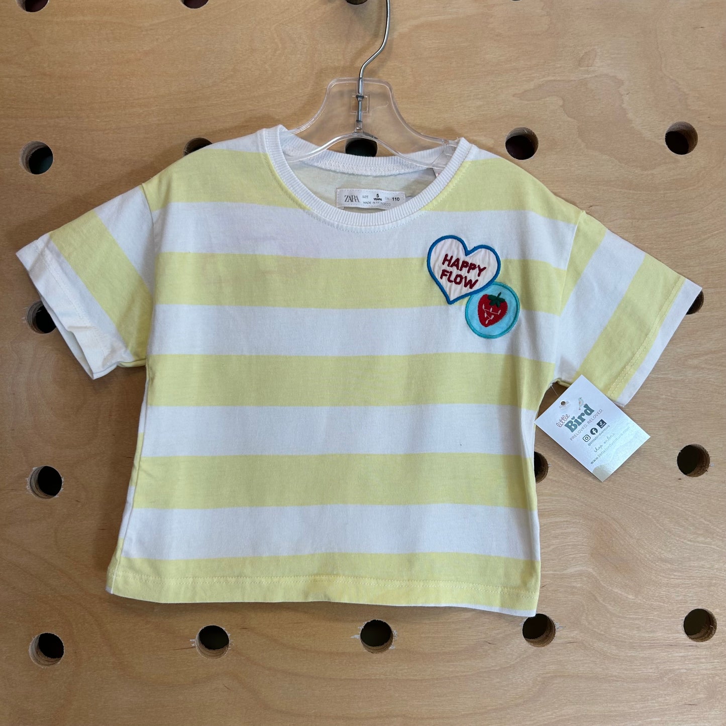 Embroidered 'Happy Flow' Tee