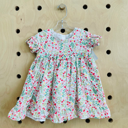 White Floral Hearts Dress