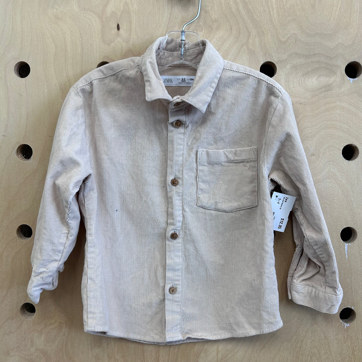 Tan Cord Button Up