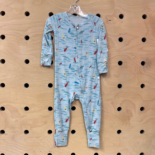 Blue Surfers Bamboo Blend Zippy