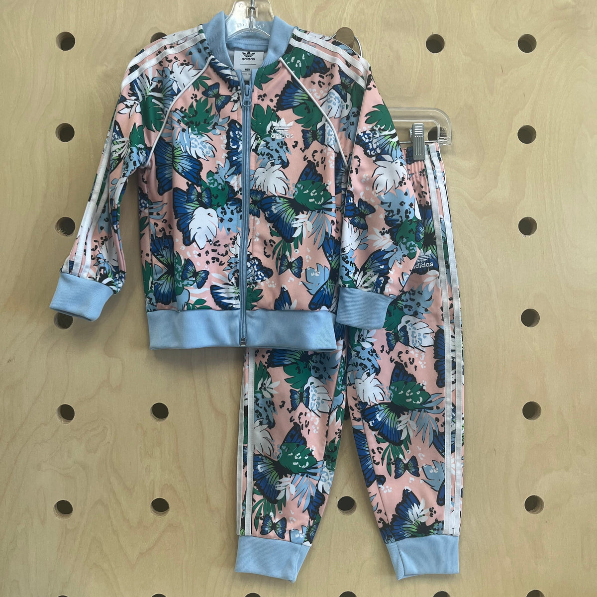 Pink & Blue Leaf Track Suit