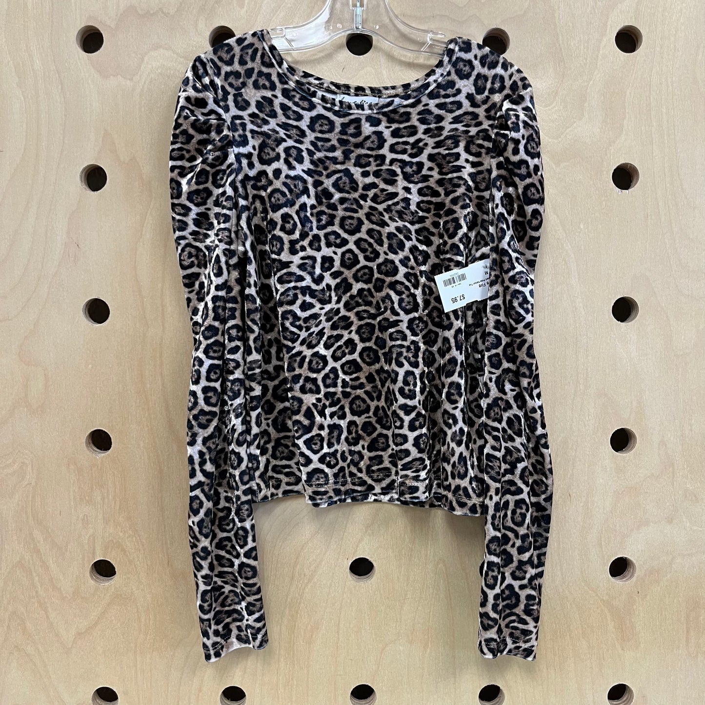 Leopard Print Velour Top
