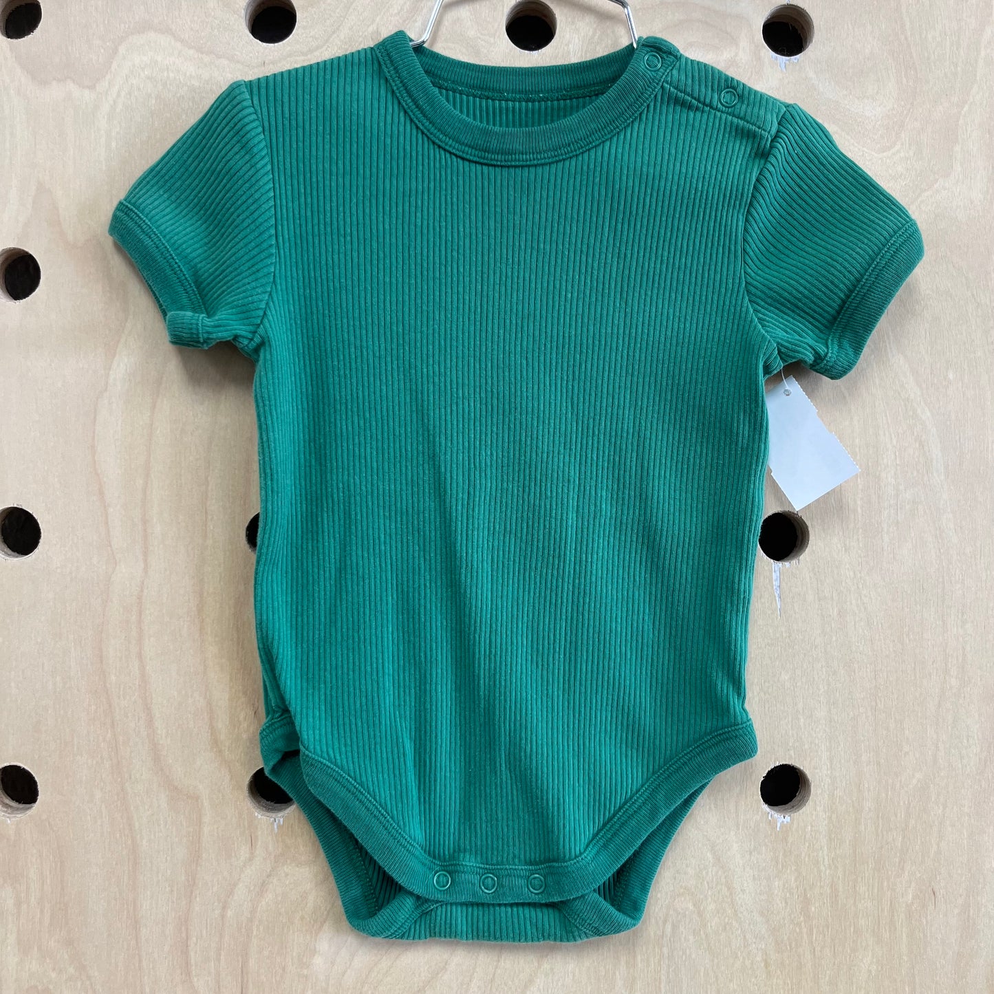 Green Ribbed Bodysuit