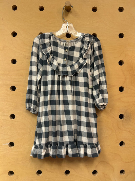 Blue & Cream Plaid Bamboo Dress