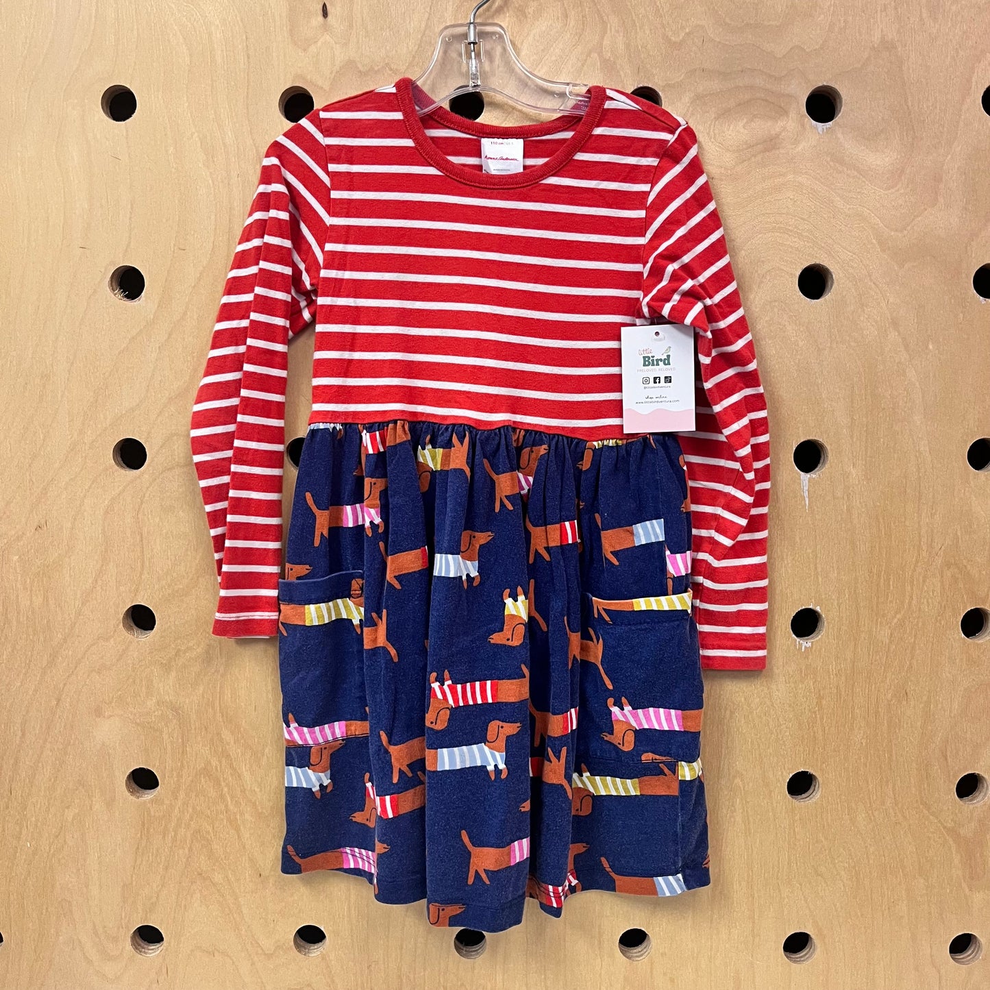 Red Striped Weeinie Dogs Dress