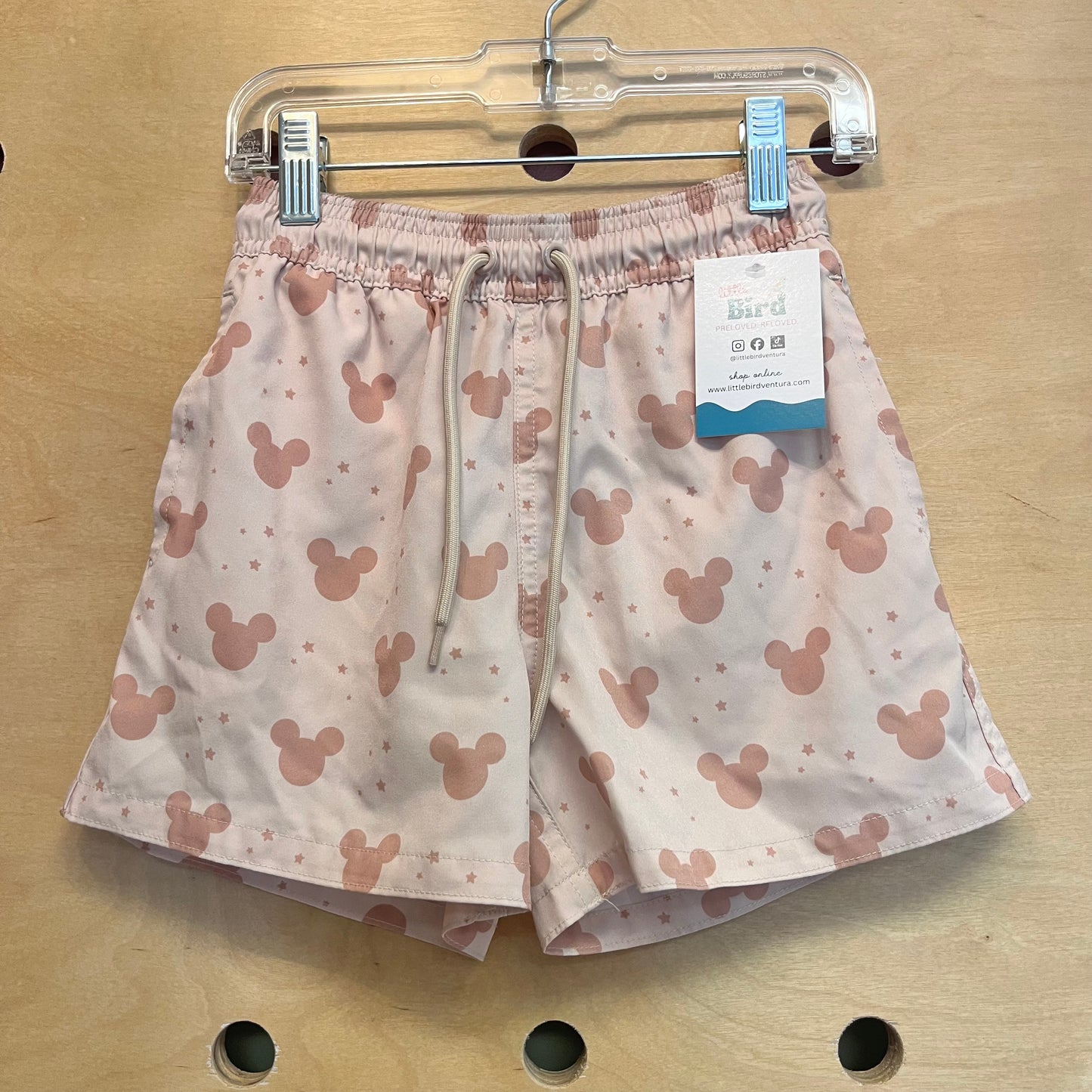 Tan Mickeys Drawstring Swim Shorts