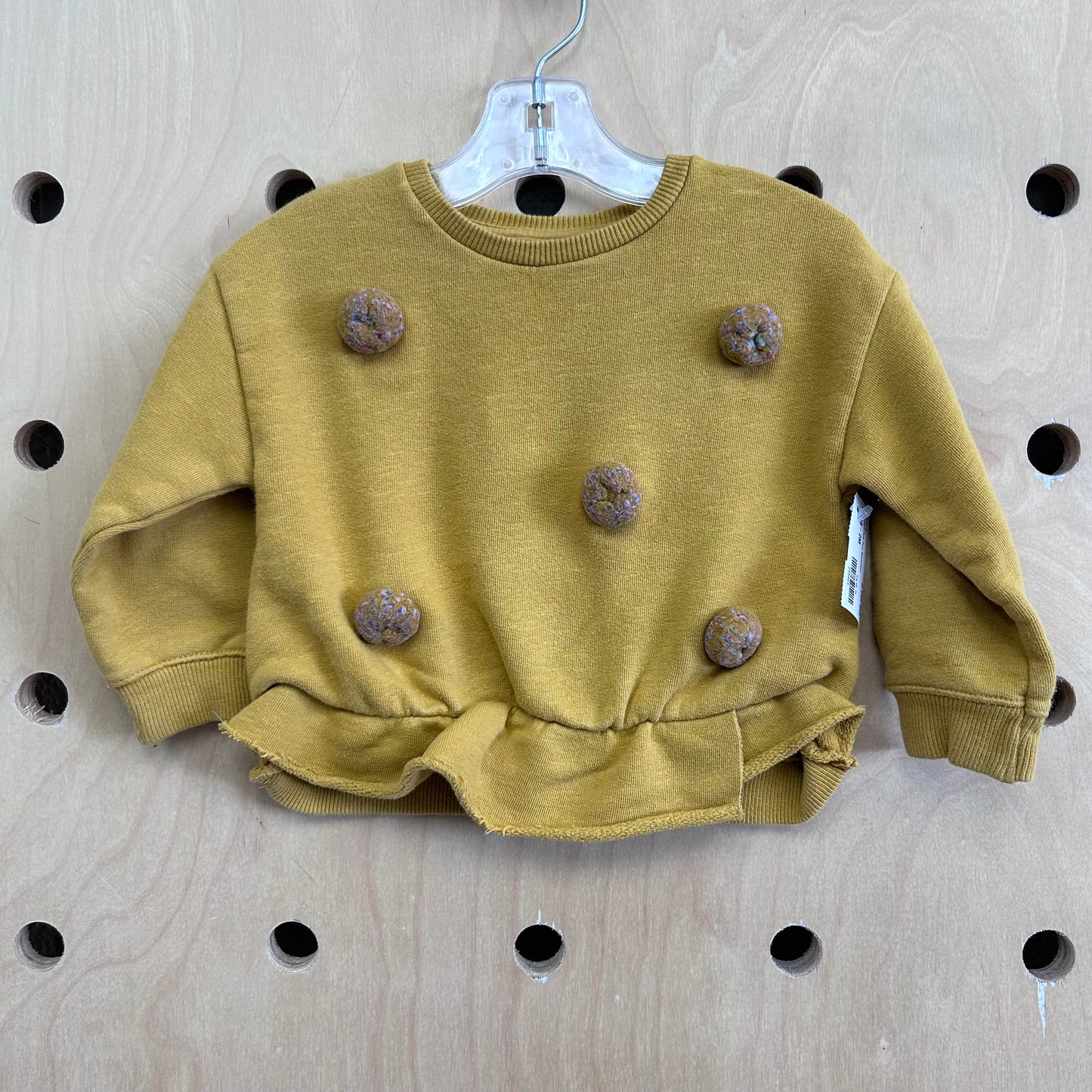 Mustard Pom Pom Sweatshirt