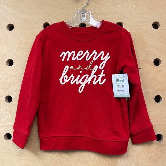 Red 'Merry & Bright' LS