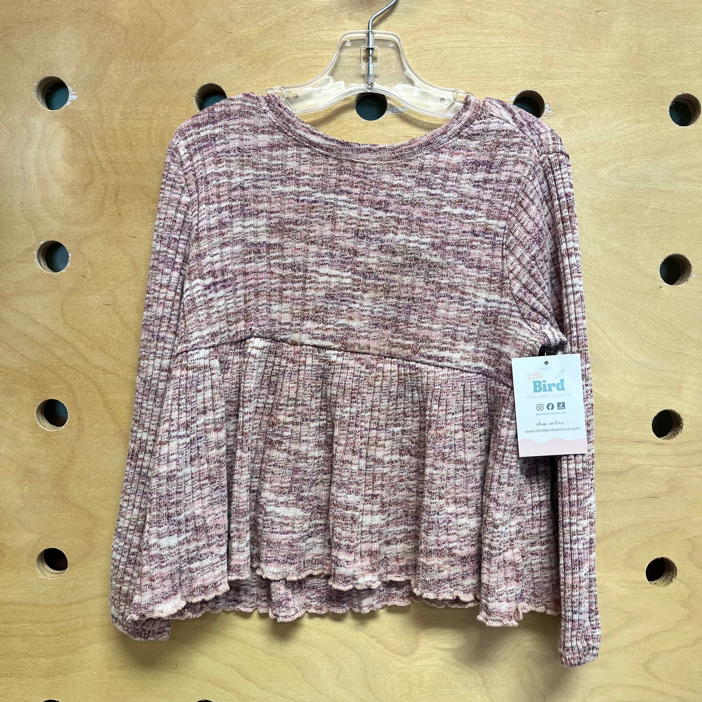 Purple/Brown Ribbed LS
