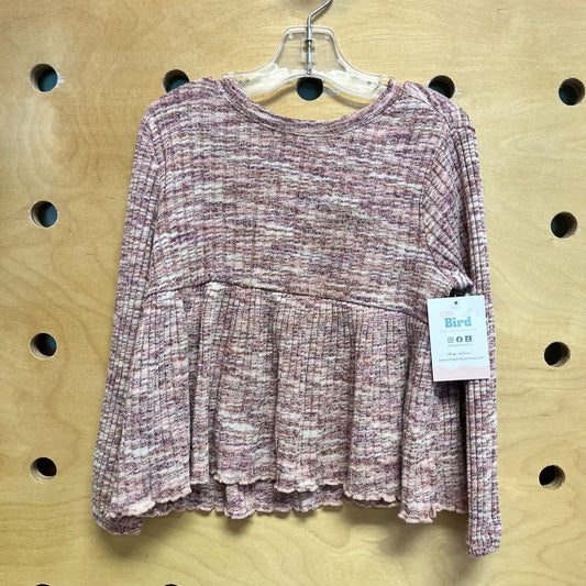 Purple/Brown Ribbed LS