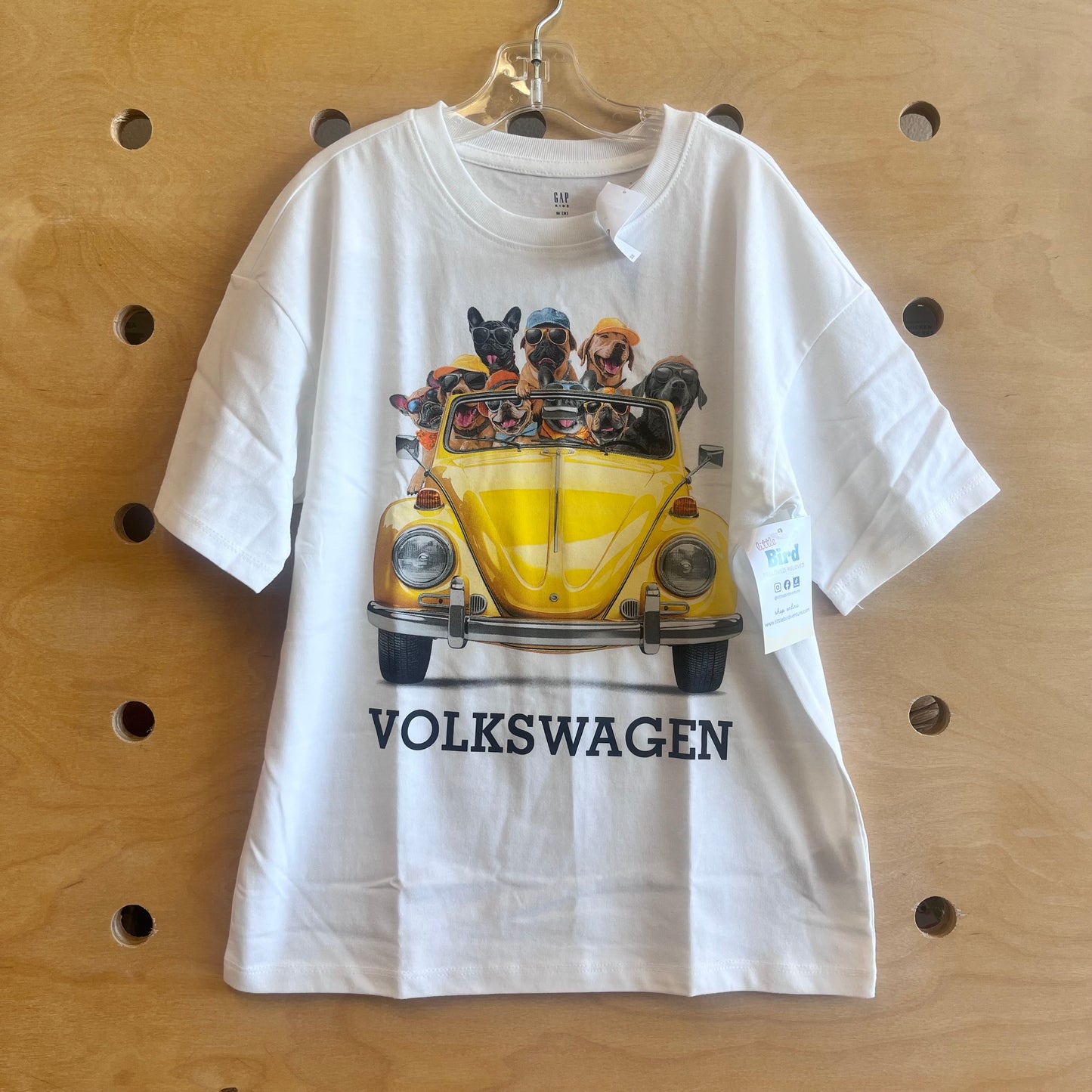 White/Yellow Volkswagon Dog Tee NEW!