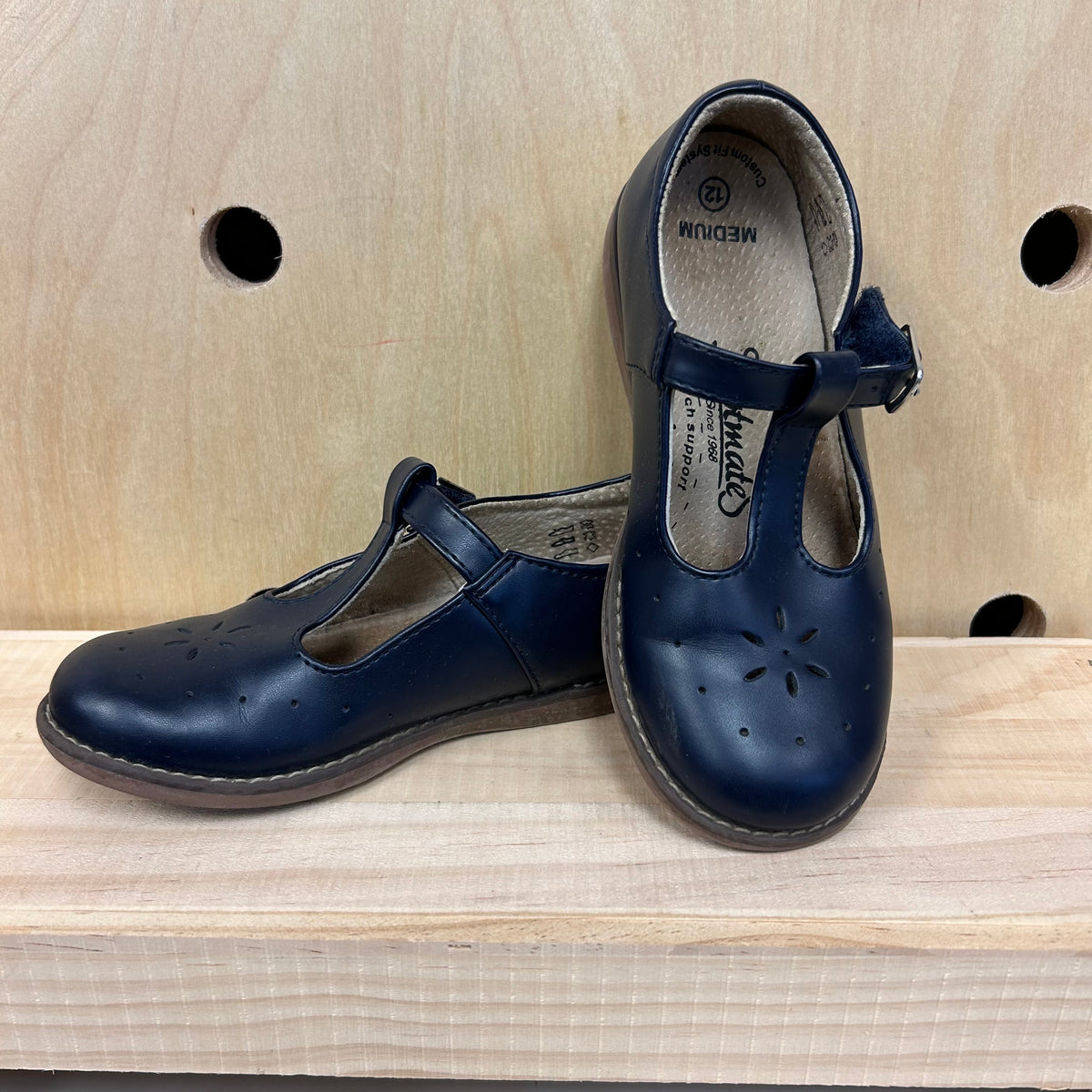 Blue T-Strap Shoes