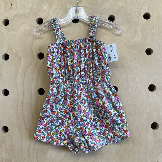 Cream Floral Romper