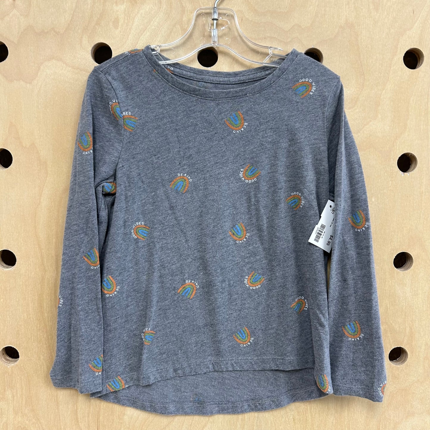 Grey Good Vibes LS Tee