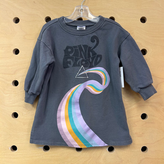 Grey Pink Floyd Fleece Dress