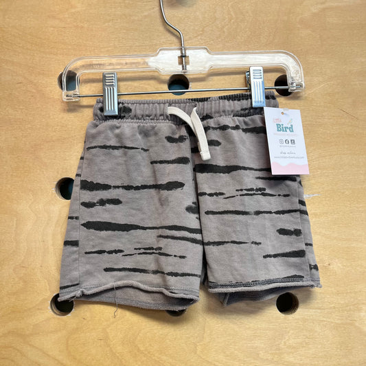 Grey/Black Stripe Shorts