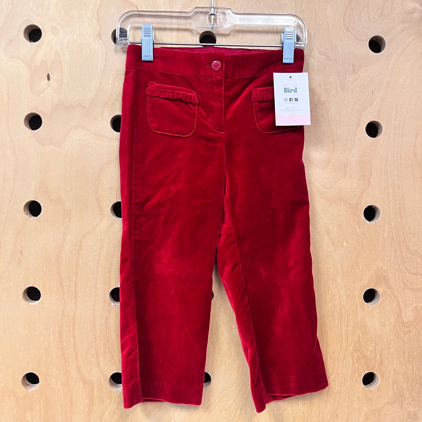 Red Velour Pants