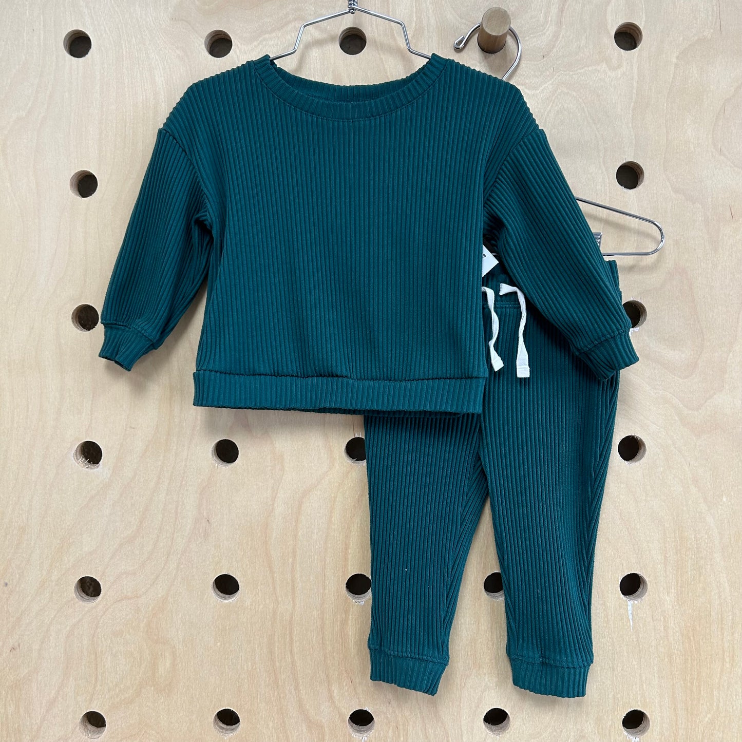 Teal Ribbed Lounge Set