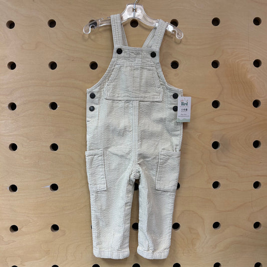 Cream Organic Cord Overalls