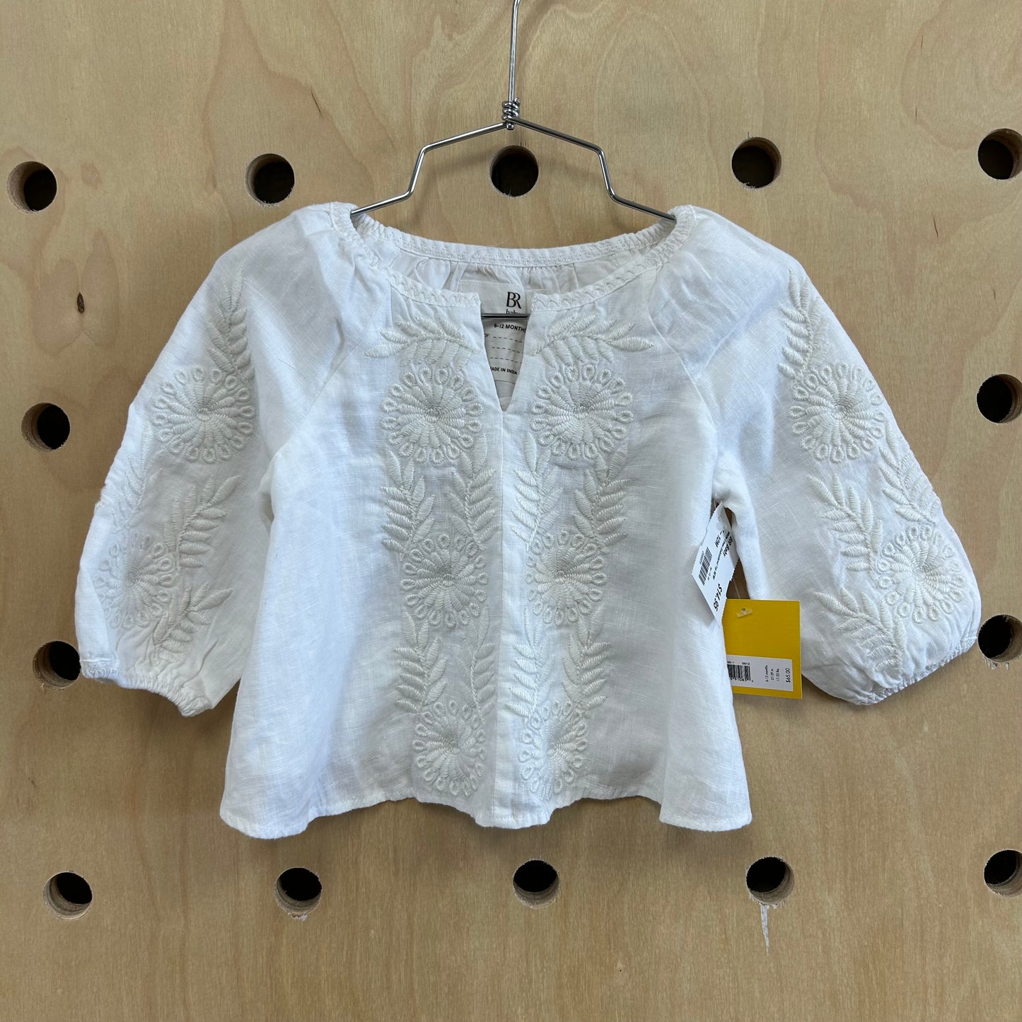 White Linen Embroidered Top NEW!