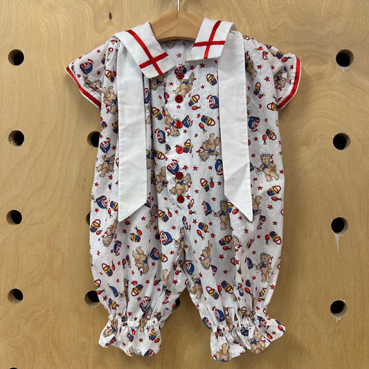 Vintage Teddy Bear Sailor Romper
